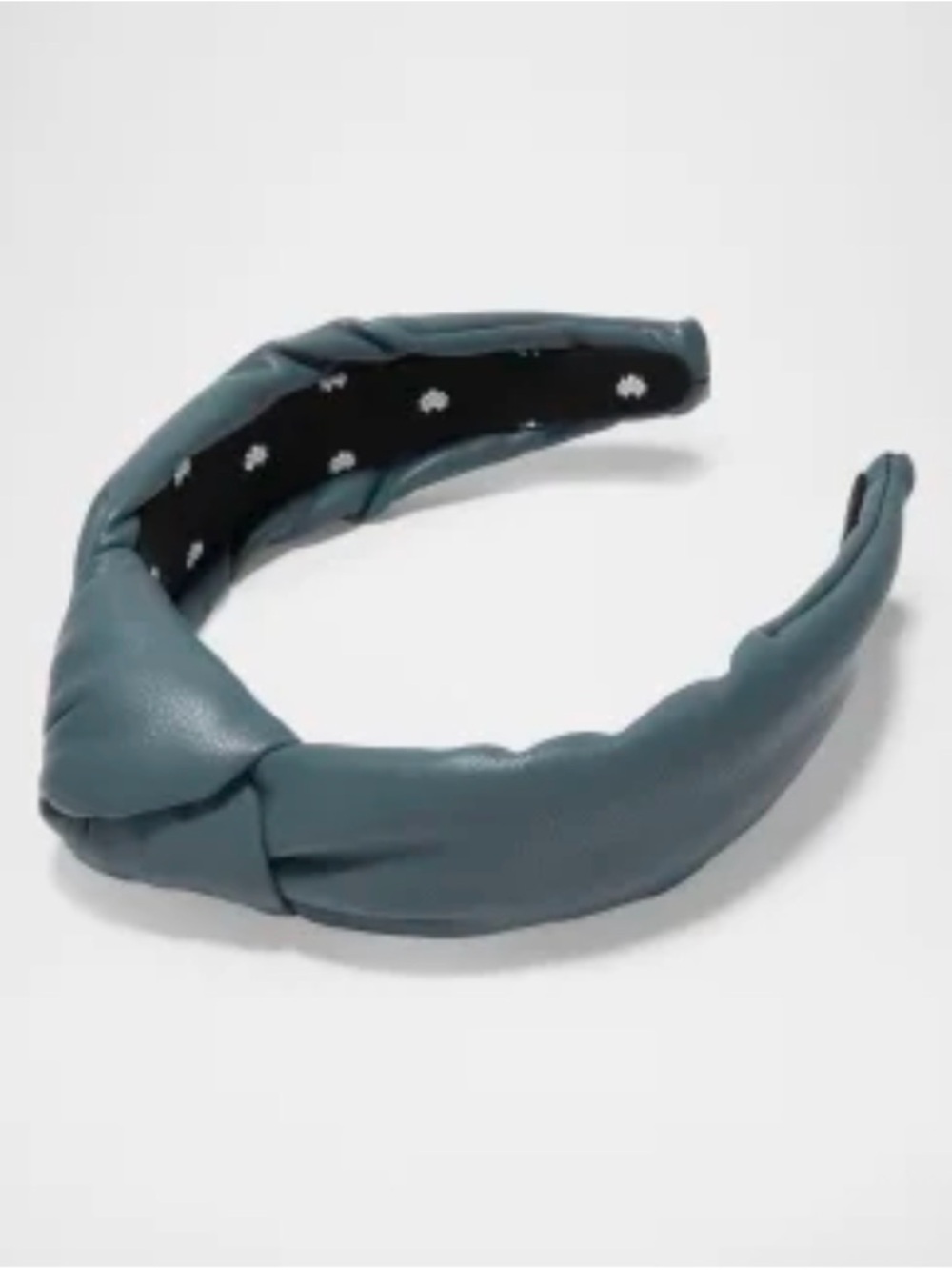 Lele Sadoughi Knotted Faux-Leather Headband in Teal